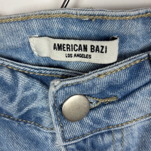 American Bazi Los Angeles Denim Joggers Baggy Distressed Denim Pockets Small - Picture 5 of 9